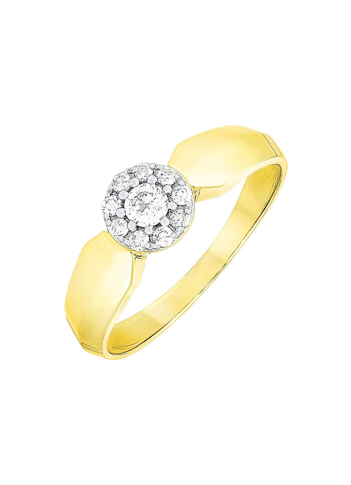 Ausdrucksstarker Damenring mit Brillanten 