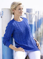 Pullover in Strukturmustermix ROYALBLAU