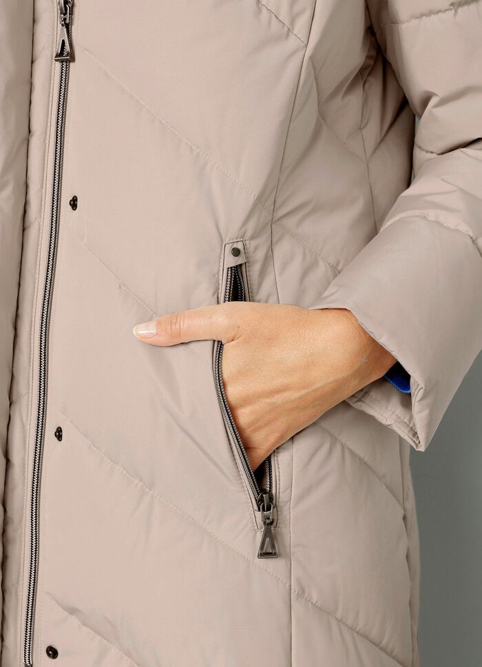 Mantel mit abnehmbarer Kapuze 