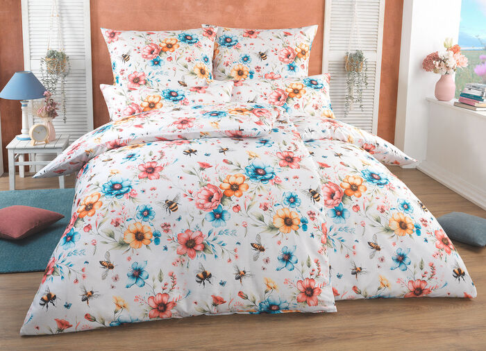 Beidseitig bedruckte Bettwäsche-Garnitur von Biberna 