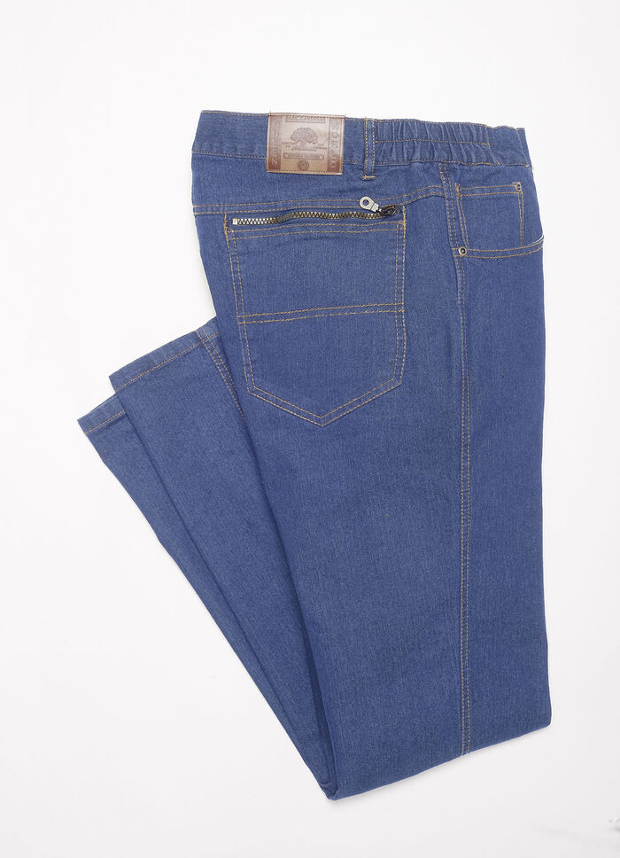 Jeans mit Dehnbundeinsätzen in 3 Farben HELLJEANS