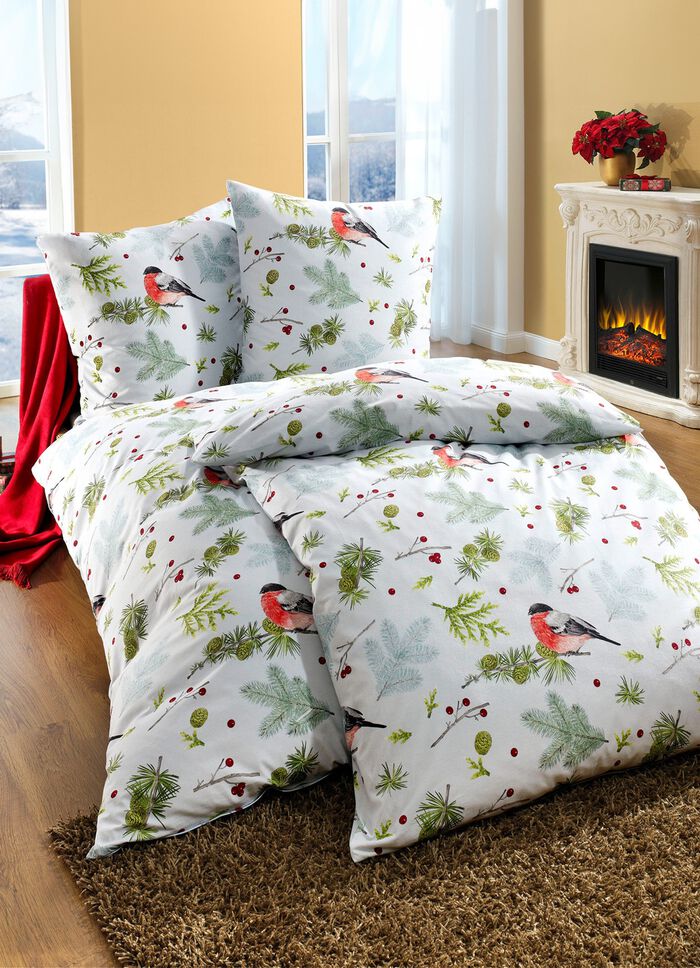 Flanell Bettw&auml;sche-Garnitur mit Reissverschluss 