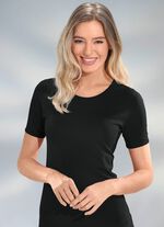 Zweierpack Shirts mit paspelierten Abschl&uuml;ssen 