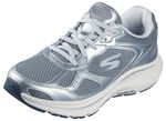 SKECHERS, sportliche Damen-Sneaker, mit herausnehmbarem Fussbett SILBER-GRAU