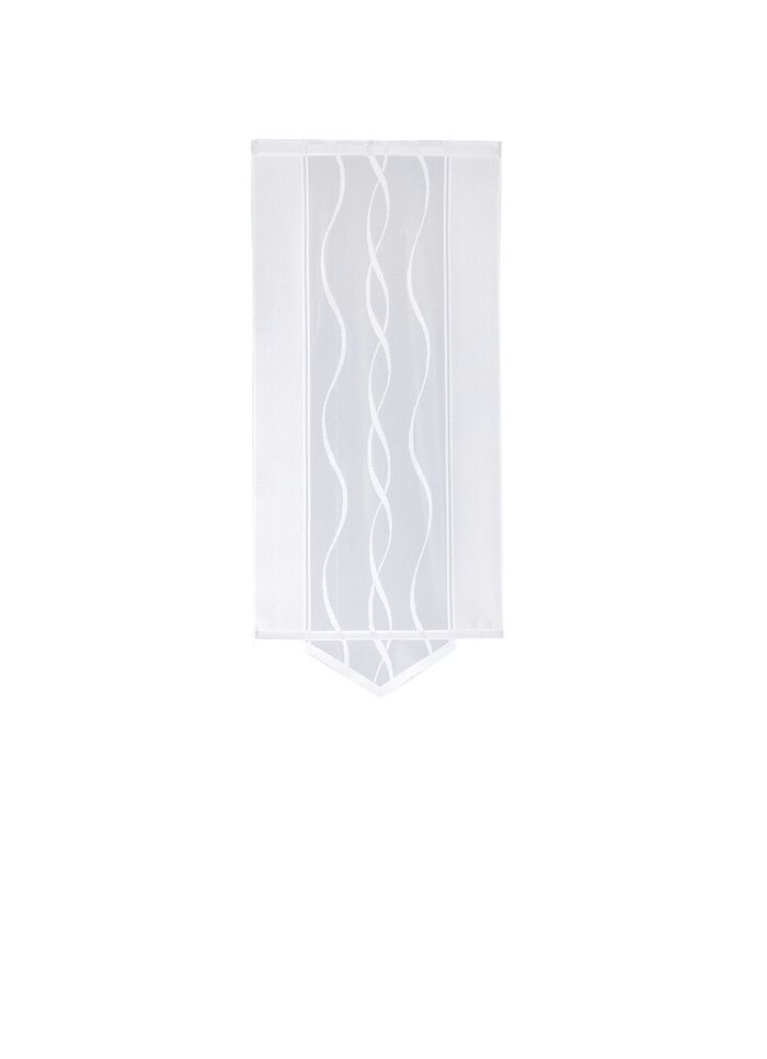 Schiebevorhang Welle mit Dreiecksabschluss, verschiedene Farben WEISS