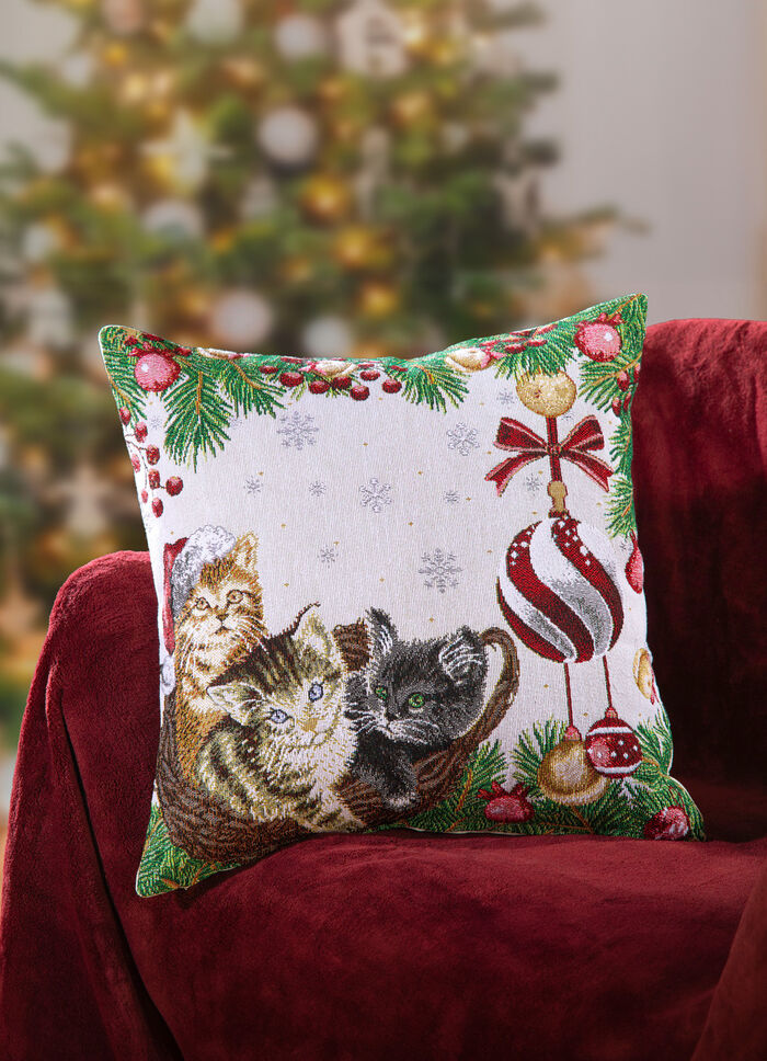 Weihnachtlicher Kissenbezug in Gobelin-Qualit&auml;t 