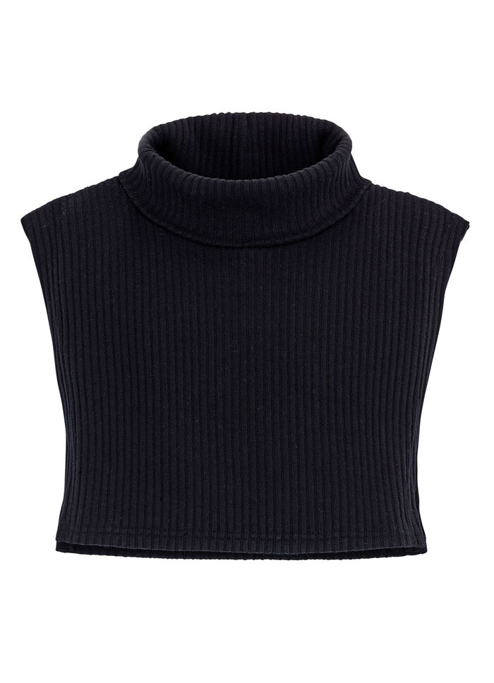 Unterzieh-Rollkragen mit Rippenstrick SCHWARZ