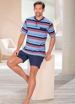 Zweierpack Shortys mit Knopfleiste und Ringeldessin 