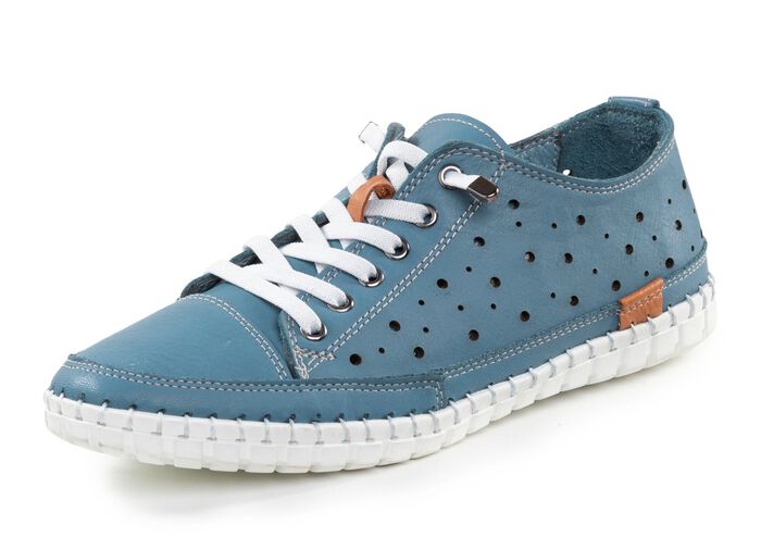 Gemini, sommerliche Damen-Schn&uuml;rschuhe, Weite G, mit herausnehmbarem Fussbett JEANS