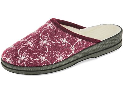 Textil-Pantoffel mit schöner Stickerei 