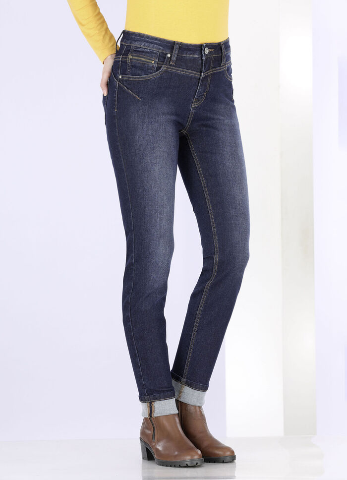Jeans mit Push-up-Effekt DUNKELBLAU