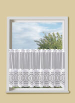 Kurzvorhang mit Stangendurchzug WEISS