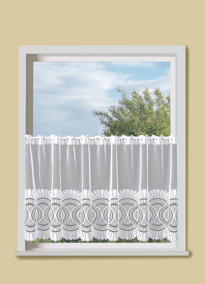 Kurzvorhang mit Stangendurchzug WEISS