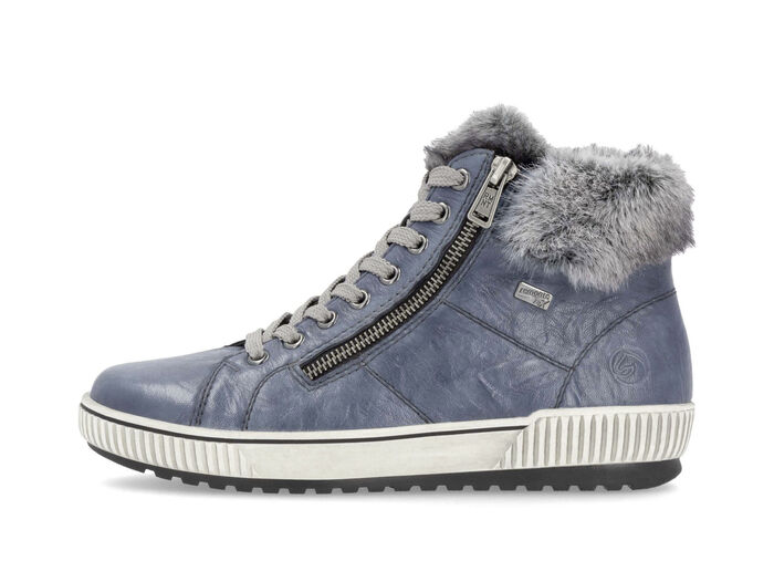 Remonte, gefütterte Damen-Boots, Winterschuhe, Weite G, mit herausnehmbarem Fussbett JEANS