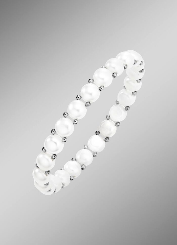 Elastisches Armband mit S&uuml;sswasser-Zuchtperlen 
