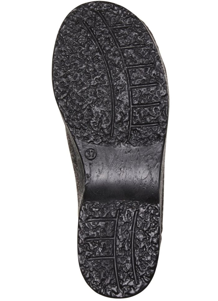 Warme Damen-Hausschuhe, Weite H, mit Reissverschluss ANTHRAZIT