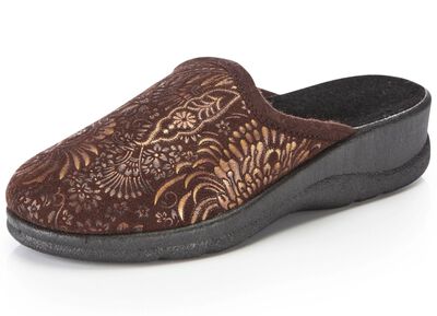 Pantoffel mit floralem Muster 