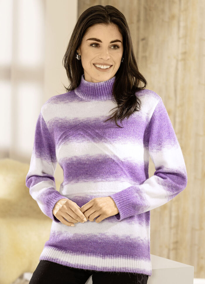 Pullover mit Farbverlauf FLIEDER-ECRU