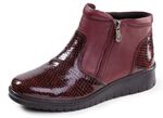 ELENA EDEN, komfortable Damen-Boots, Weite H, mit herausnehmbarem Fussbett BURGUND