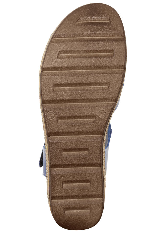 Andrea Conti Stegspangen-Sandale aus Rind-Nappaleder JEANS