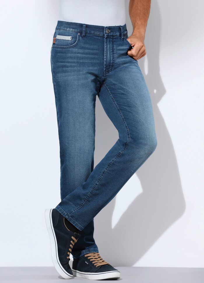 Jogg-Denim-Jeans von &laquo;Francesco Botti&raquo; in 2 Farben JEANSBLAU