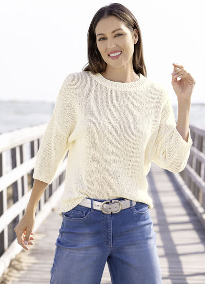 Pullover mit Leinen  