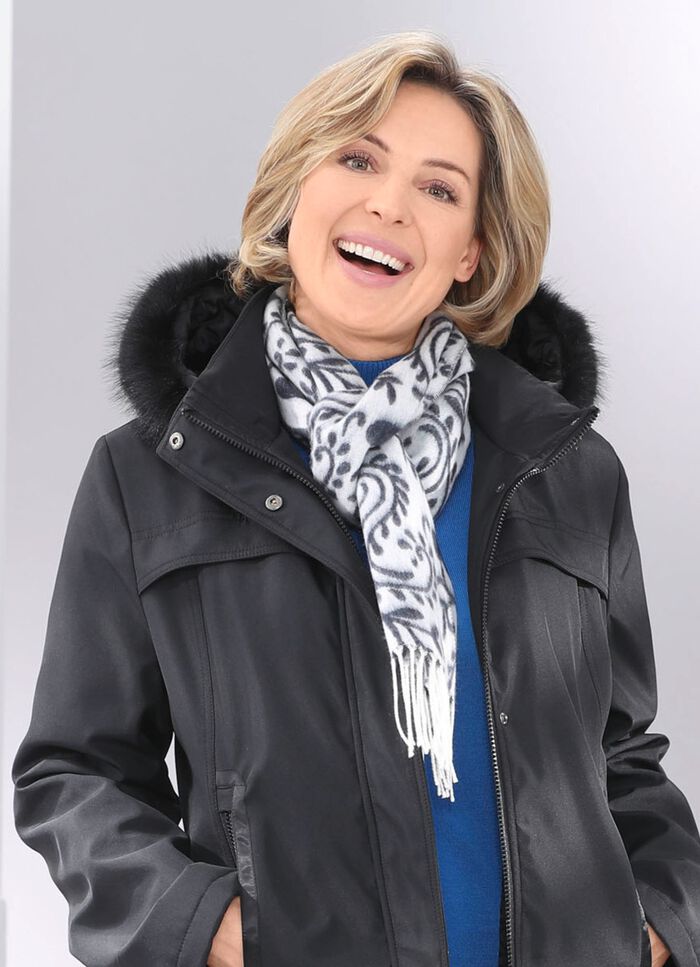 Schal mit Paisley- und Herzmotiven 