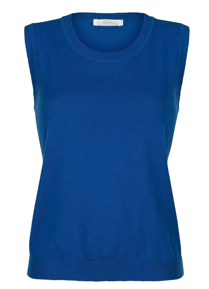 Stricktop aus reiner Baumwolle ROYALBLAU