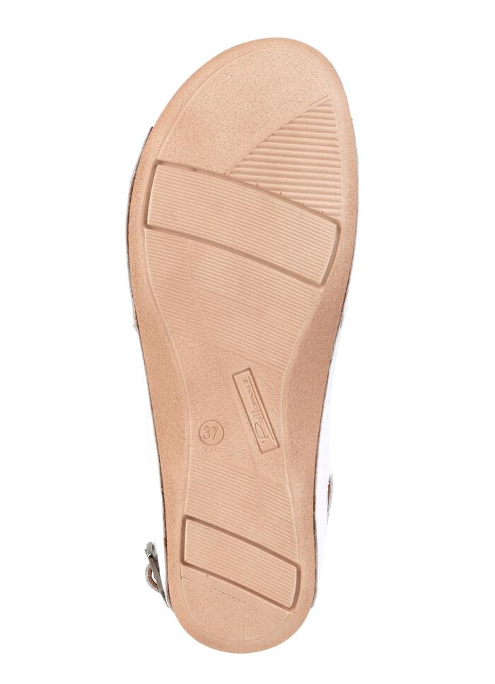 Sandale aus Rind-Nappaleder mit verstellbarem Fersenriemchen 