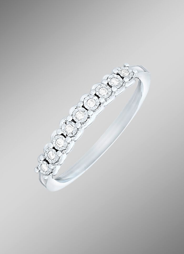 Damenring in Wei&szlig;gold mit Brillanten 