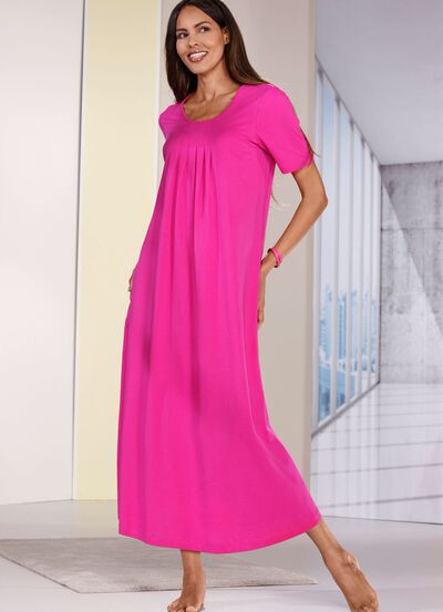 Nachthemd, kn&ouml;chellang und mit Faltenlegung 