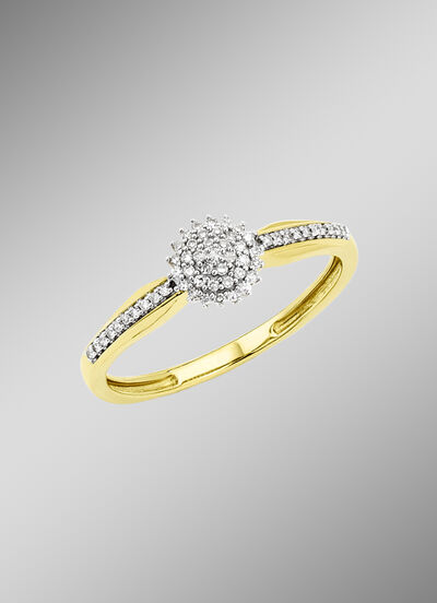 Stilvoller Damenring mit Diamanten 