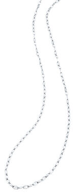 Schlichte Halskette in Weissgold 