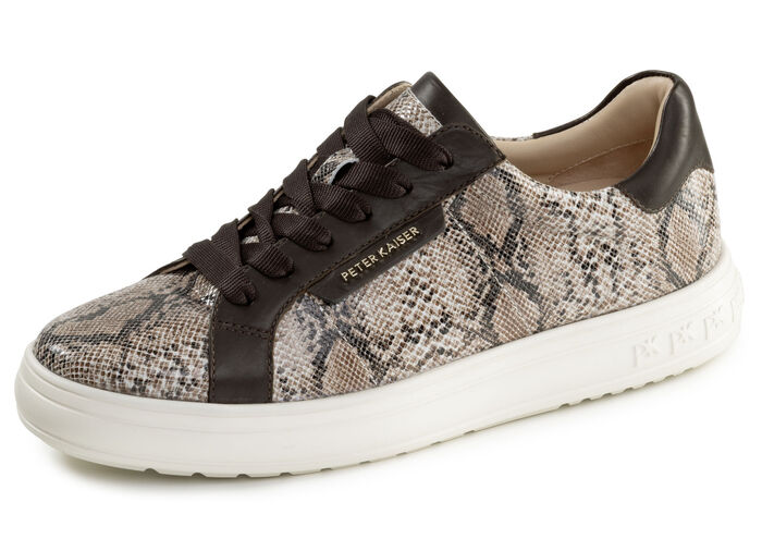 Peter Kaiser, modische Damen-Sneaker, mit herausnehmbarem Fussbett TAUPE-MOKKA