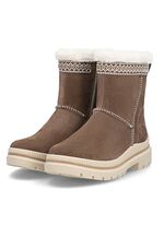 Remonte, gef&uuml;tterte Damen-Stiefeletten, Winterschuhe, Weite G, mit Lammfell BRAUN