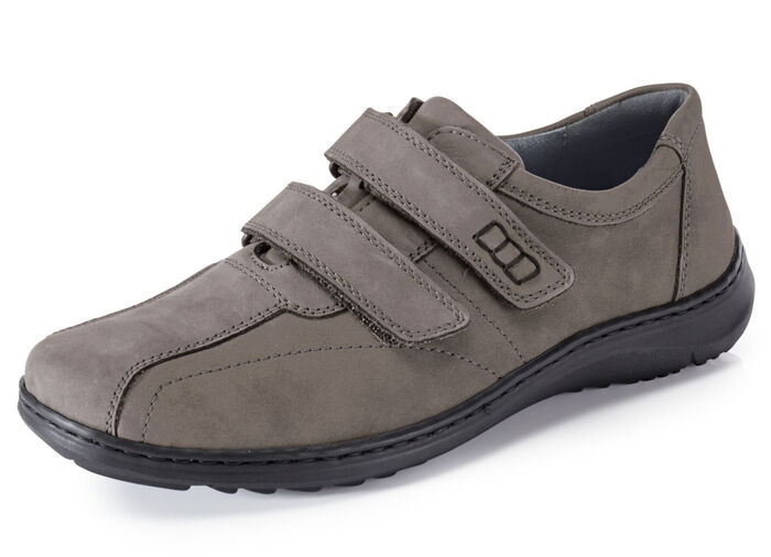 Waldläufer, bequeme Herren-Slipper, Weite H, mit herausnehmbarem Fussbett GRAFIT