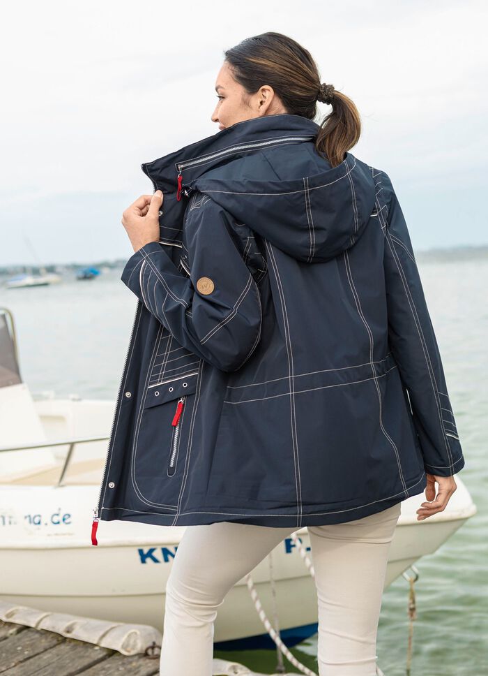 Funktionsjacke mit abnehmbarer Kapuze 