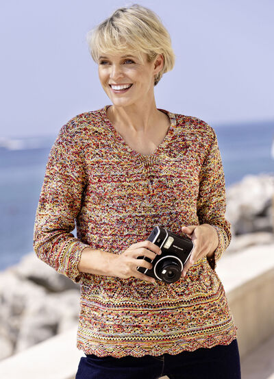 Pullover aus Melangegarn 