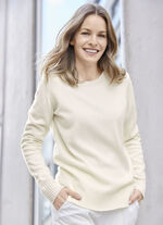 Pullover mit Schurwolle und Kaschmir ECRU