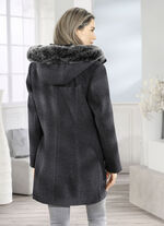 Longjacke mit abnehmbarer Kapuze 