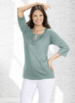 Exzellentes Shirt mit Faltenlegung in 2 Farben SALBEI