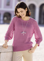 Pullover mit dezentem Glanz 