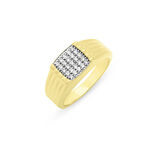 Eleganter Herrenring mit synth. Zirkonia 