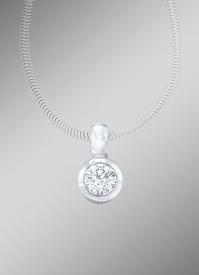 Anh&auml;nger aus Wei&szlig;gold mit Brillant 