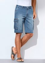Jeans-Bermudas mit Cargotaschen 