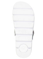 Klassische Damen-Clogs, mit anatomisch, gepolstertem Fussbett WEISS-BUNT