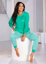 Interlock Schlafanzug, Langarm sowie B&uuml;ndchenabschl&uuml;ssen 