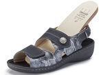 ELENA EDEN, bequeme Damen-Sandalen, Weite H, mit herausnehmbarem Fussbett DUNKELBLAU