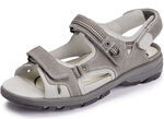 Waldläufer, sportliche Damen-Sandalen, Weite H, mit herausnehmbarem Fussbett GRAFIT-HELLGRAU