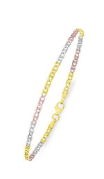 Elegante Garnitur in Tricolor, mit Karabiner